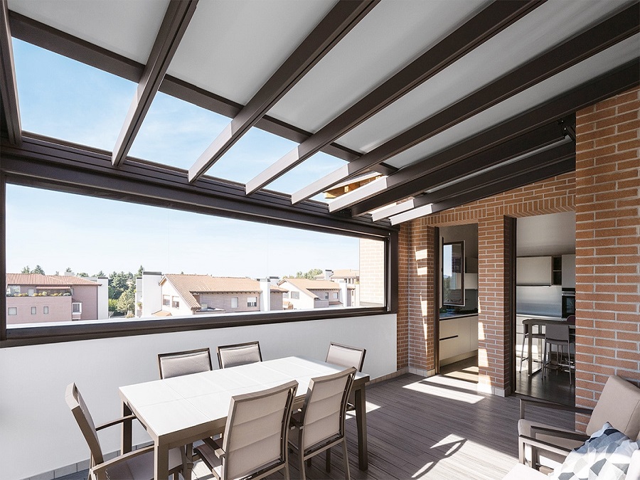 CHIUDERE UN TERRAZZO A TASCA